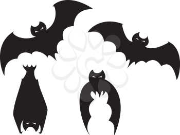 Royalty Free Clipart Image of Bats