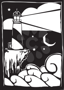 Royalty Free Clipart Image of a Lighthouse