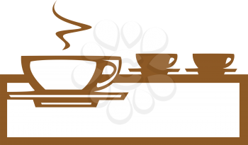 Royalty Free Clipart Image of a Cups of Tea