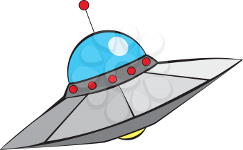 Royalty Free Clipart Image of a Flying Saucer