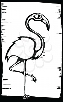 Royalty Free Clipart Image of a Flamingo 