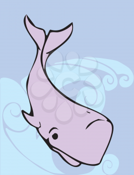 Royalty Free Clipart Image of a Sperm Whale