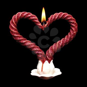 Royalty Free Photo of a Heart Shaped Candle