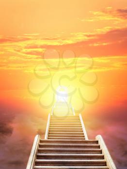 ladder rising to the rising sun
