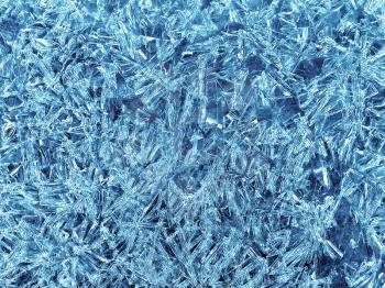 patterns of ice crystals in the background
