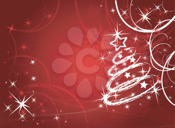 Royalty Free Clipart Image of a Christmas Tree background