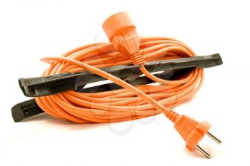 Royalty Free Photo of an Orange Extension Cord