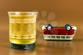 Royalty Free Photo of a Drinking and Driving Conept