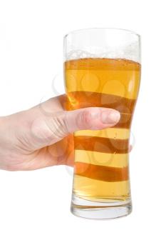 Royalty Free Photo of a Person Holding a Beer