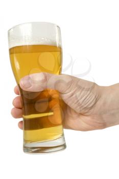 Royalty Free Photo of a Person Holding a Beer