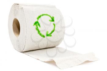 Royalty Free Photo of a Roll of Toilet Paper