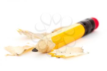 Royalty Free Photo of Pencil and Shavings