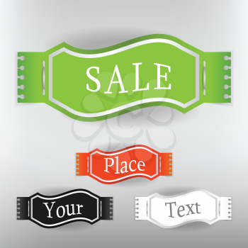 Royalty Free Clipart Image of Sale Banners