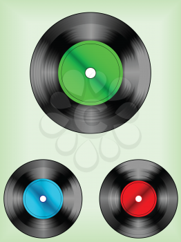 Royalty Free Clipart Image of Records