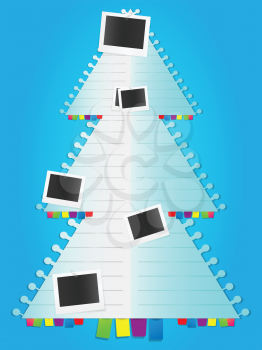 Royalty Free Clipart Image of a Paper Tree