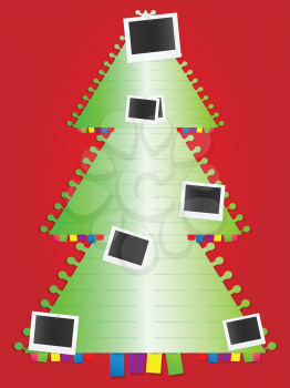 Royalty Free Clipart Image of a Paper Tree