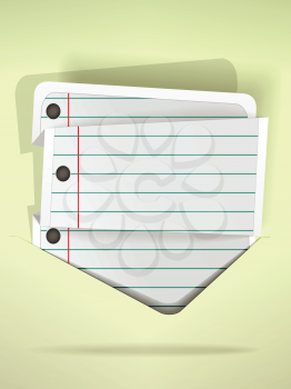 Royalty Free Clipart Image of a Piece of Paper