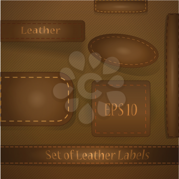 Royalty Free Clipart Image of Leather Tags