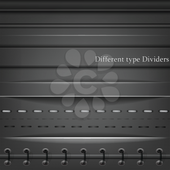 Royalty Free Clipart Image of Dividers