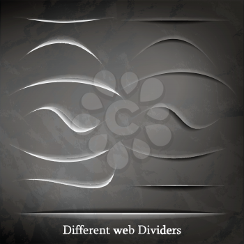 Royalty Free Clipart Image of Web Dividers
