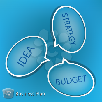 Royalty Free Clipart Image of a Business Plan