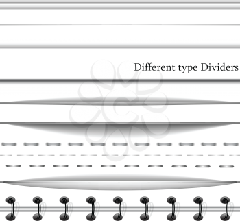 Royalty Free Clipart Image of Page Dividers