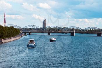 Riga bridges on the river Daugava