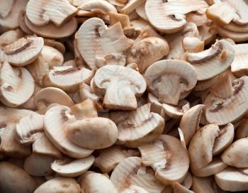 Cut mushrooms for background