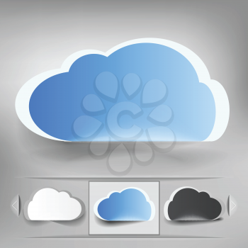 Cloud object on the virtual showcase