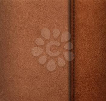Pattern of artificial leather surface with thread seam