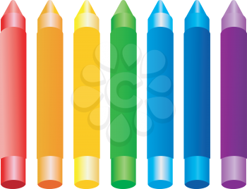 Royalty Free Clipart Image of a Set of Crayons