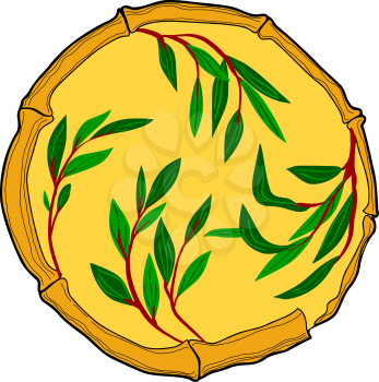 Royalty Free Clipart Image of a Bamboo Circle Design