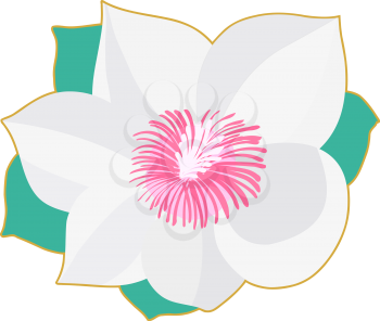 Royalty Free Clipart Image of a Cartoon Flower