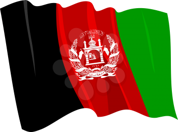 Royalty Free Clipart Image of an Afghanistan Flag
