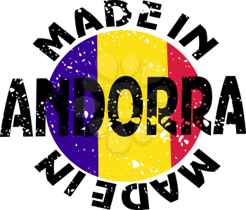 Royalty Free Clipart Image of a Label Made in Andorra
