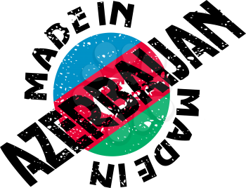 Royalty Free Clipart Image of a Label Made in Azerbaijan
