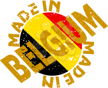 Royalty Free Clipart Image of a Label of Made in Belgium