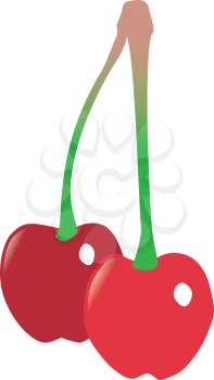 Royalty Free Clipart Image of Cherries