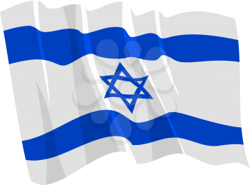 Royalty Free Clipart Image of the Israel Flag