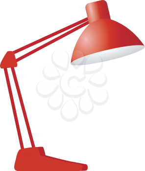Royalty Free Clipart Image of a Metal Desk Lamp
