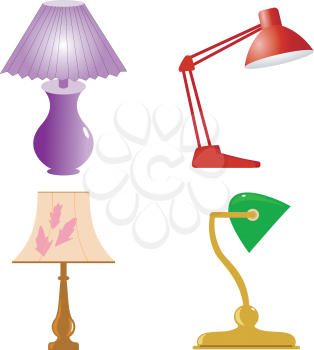Royalty Free Clipart Image of Lamps