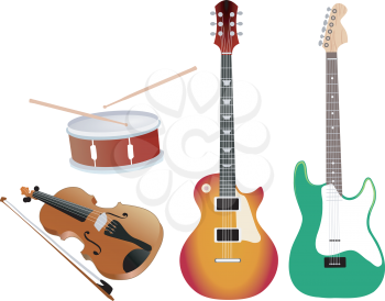 Royalty Free Clipart Image of Musical Instruments