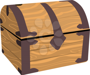 Royalty Free Clipart Image of a Wooden Chest