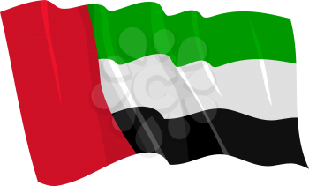 Royalty Free Clipart Image of a United Arab Emirates Flag