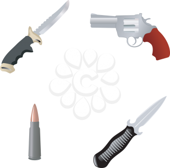 Royalty Free Clipart Image of Weapons