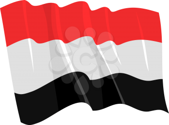 Royalty Free Clipart Image of a Yemen Flag