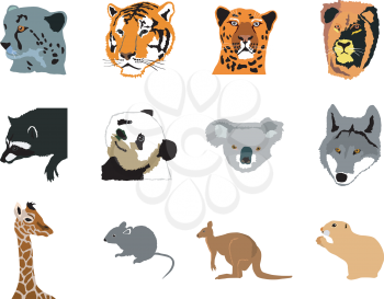 Royalty Free Clipart Image of Animals