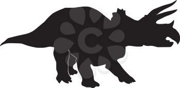silhouette of triceratops