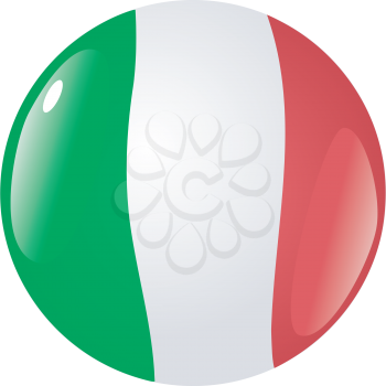 button in colours of Italy