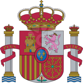 An image of the national coat of arms of Spain